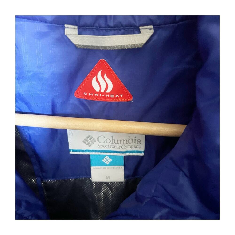 Columbia Jacket Womens M Medium Deep Blue Mighty Lite III Omni-Heat Thermal Puff - Picture 10 of 11